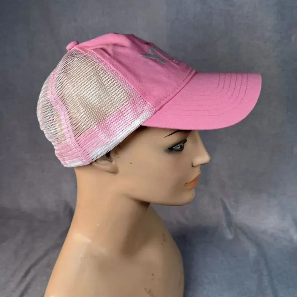 Yeti Coolers Hat Limited Edition Pink Adjustable Trucker Snap Back Mesh Cap